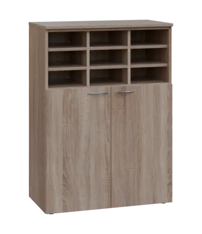 NXRG - 3 kancelářská skříň, 2-dveřová/registrační vložka, 1100x800x400, dub bardolino