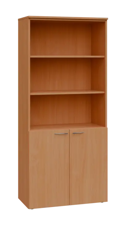 NXN 5 - 8DN3 kancelářská skříň, 2-dveřová/nika, 1800x800x400, buk royal