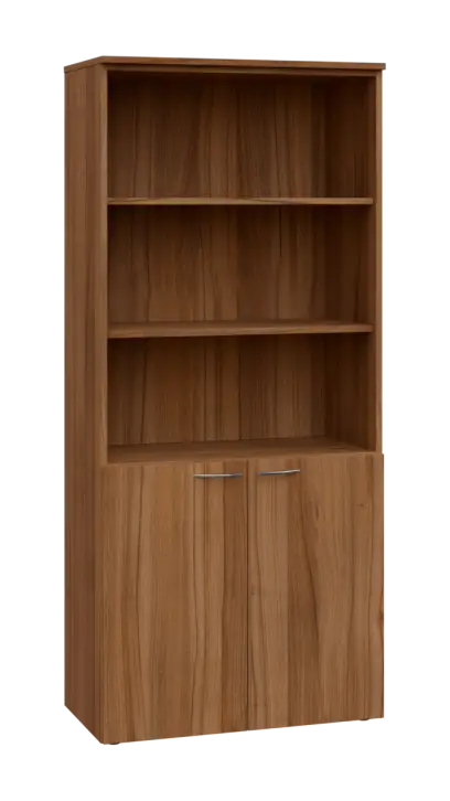 NXN 5 - 8DN3 kancelářská skříň, 2-dveřová/nika, 1800x800x400, ořech světlý