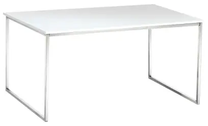 CUBE 120 stolek konferenční, kostra nerez, deska síly 18 mm - bílá