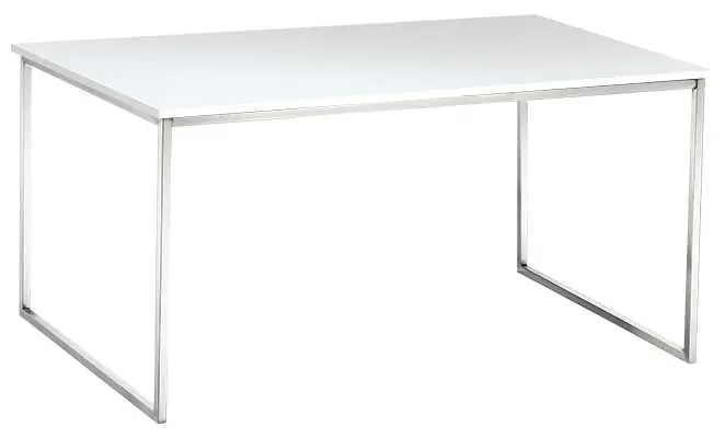 CUBE 120 stolek konferenční, kostra nerez, deska síly 18 mm - bílá