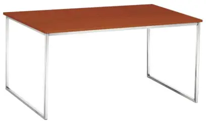 CUBE 120 stolek konferenční, kostra nerez, deska síly 18 mm - třešeň šumavská