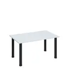 G-43 Konferenční stolek 1000 x 600 mm, deska 18 mm, bílá / nohy černé RAL9005