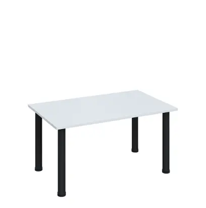 G-43 Konferenční stolek 1000 x 600 mm, deska 18 mm, bílá / nohy černé RAL9005