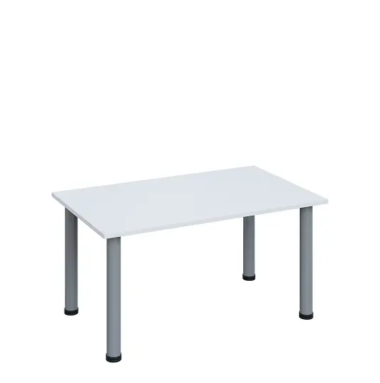 G-43 Konferenční stolek 1000 x 600 mm, deska 18 mm, bílá / nohy stříbrné RAL9006