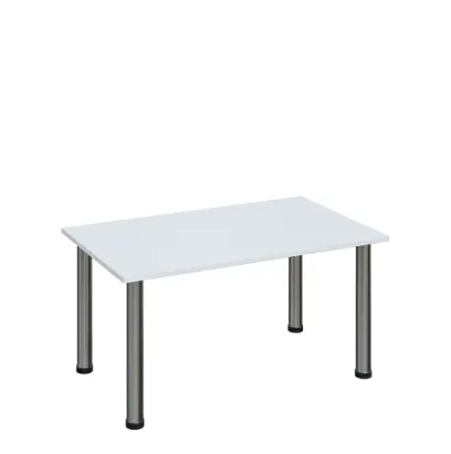 G-43 Konferenční stolek 1000 x 600 mm, deska 18 mm, bílá / nohy chrom