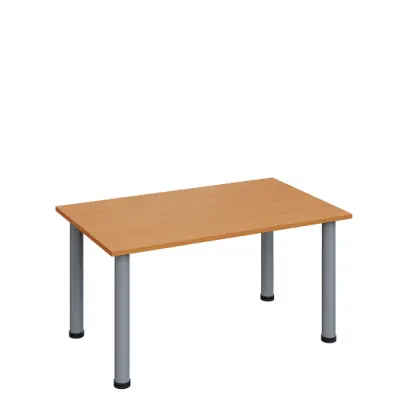 G-43 Konferenční stolek 1000 x 600 mm, deska 18 mm, buk royal / nohy stříbrné RAL9006