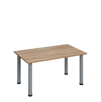 G-43 Konferenční stolek 1000 x 600 mm, deska 18 mm, dub bardolino / nohy stříbrné RAL9006