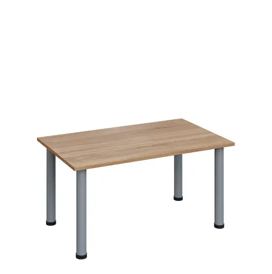 G-43 Konferenční stolek 1000 x 600 mm, deska 18 mm, dub bardolino / nohy stříbrné RAL9006