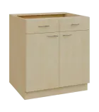 NXS - 8DZ2 spodní skříňka, 2-dveřová, 2-zásuvková, 870x800x600, bříza světlá