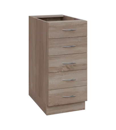 NXS - 4Z52 spodní skříňka, 5-zásuvková, 870x400x600, dub bardolino