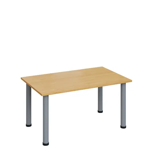 G-43 Konferenční stolek 1000 x 600 mm, deska 18 mm, javor horský / nohy stříbrné RAL9006