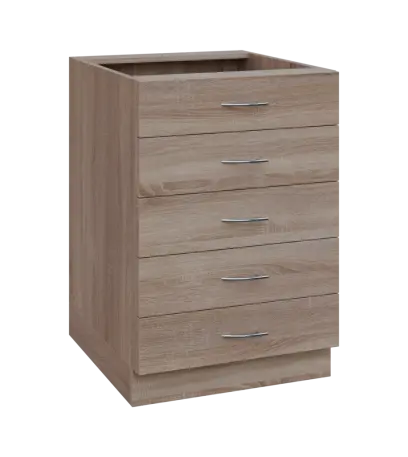 NXS - 6Z52 spodní skříňka, 5-zásuvková, 870x600x600, dub bardolino