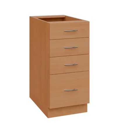 NXS - 4Z41 spodní skříňka, 4-zásuvková, 870x400x600, buk royal