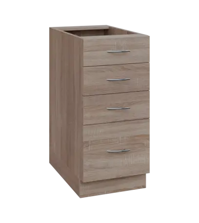 NXS - 4Z41 spodní skříňka, 4-zásuvková, 870x400x600, dub bardolino