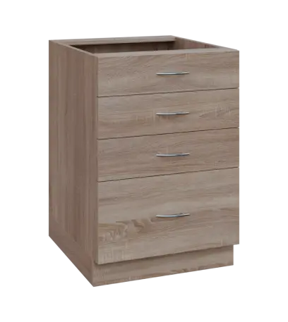 NXS - 6Z41 spodní skříňka, 4-zásuvková, 870x600x600, dub bardolino