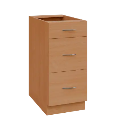 NXS - 4Z33 spodní skříňka, 3-zásuvková, 870x400x600, buk royal