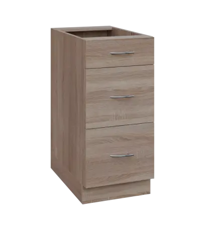 NXS - 4Z33 spodní skříňka, 3-zásuvková, 870x400x600, dub bardolino