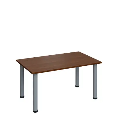 G-43 Konferenční stolek 1000 x 600 mm, deska 18 mm, ořech královský / nohy stříbrné RAL9006