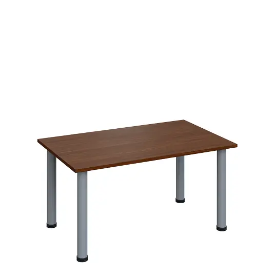 G-43 Konferenční stolek 1000 x 600 mm, deska 18 mm, ořech královský / nohy stříbrné RAL9006