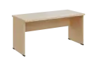 SIPL 37 - 16 stůl kancelářský, dřevěná podnož, deska 36 mm, široký 1600 mm, bříza světlá