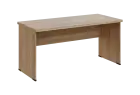 SIPL 37 - 16 stůl kancelářský, dřevěná podnož, deska 36 mm, široký 1600 mm, dub bardolino