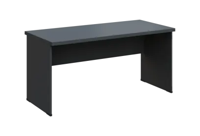 SIPL 37 - 16 stůl kancelářský, dřevěná podnož, deska 36 mm, široký 1600 mm, antracit
