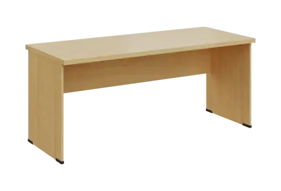 SIPL 37 - 18 stůl kancelářský, dřevěná podnož, deska 36 mm, široký 1800 mm, javor horský