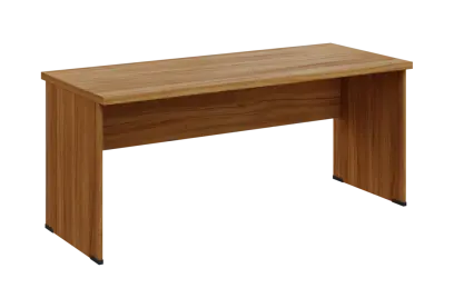 SIPL 37 - 18 stůl kancelářský, dřevěná podnož, deska 36 mm, široký 1800 mm, ořech světlý