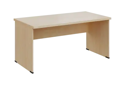 SIPL 38 - 16 stůl kancelářský, dřevěná podnož, deska 36 mm, široký 1600 mm, bříza světlá