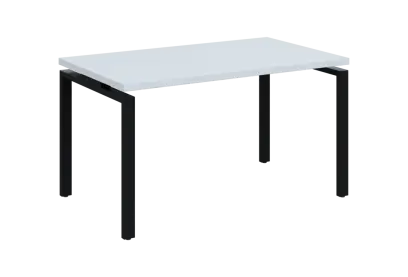 SIPK 38 - 14 stůl kancelářský, kovová podnož černá, deska 36 mm, široký 1400 mm, bílá