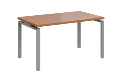 SIPK 38 - 14 stůl kancelářský, kovová podnož stříbrná, deska 36 mm, široký 1400 mm, olše jantar