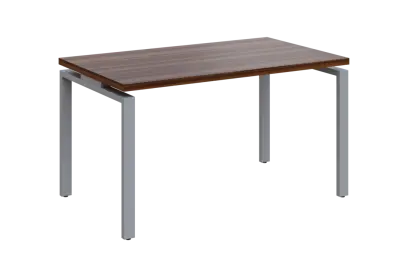 SIPK 38 - 14 stůl kancelářský, kovová podnož stříbrná, deska 36 mm, široký 1400 mm, ořech královský