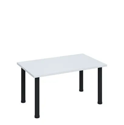 G-43 Konferenční stolek 1000 x 600 mm, deska 25 mm, bílá / nohy černé RAL9005