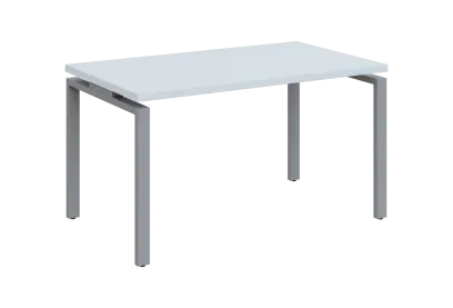 SIPK 38 - 14 stůl kancelářský, kovová podnož stříbrná, deska 36 mm, široký 1400 mm, bílá
