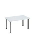 G-43 Konferenční stolek 1000 x 600 mm, deska 25 mm, bílá / nohy chrom