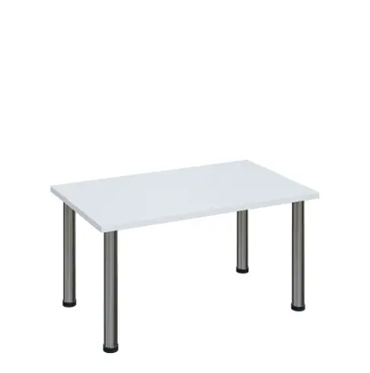 G-43 Konferenční stolek 1000 x 600 mm, deska 25 mm, bílá / nohy chrom