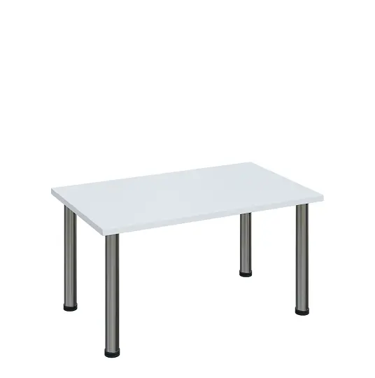 G-43 Konferenční stolek 1000 x 600 mm, deska 25 mm, bílá / nohy chrom