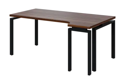 SIRK 38 - 184 stůl kancelářský, rohový, pravý, kovová podnož černá, deska 36 mm, široký 1800 mm, oře