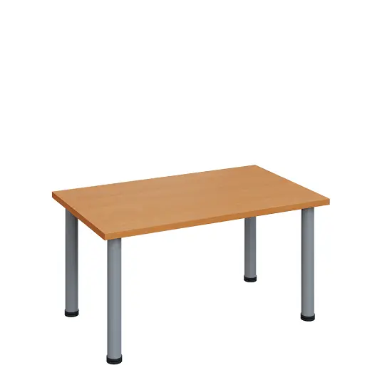 G-43 Konferenční stolek 1000 x 600 mm, deska 25 mm, buk royal / nohy stříbrné RAL9006