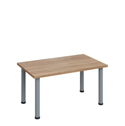 G-43 Konferenční stolek 1000 x 600 mm, deska 25 mm, dub bardolino / nohy stříbrné RAL9006