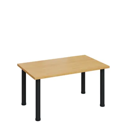 G-43 Konferenční stolek 1000 x 600 mm, deska 25 mm, javor horský / nohy černé RAL9005