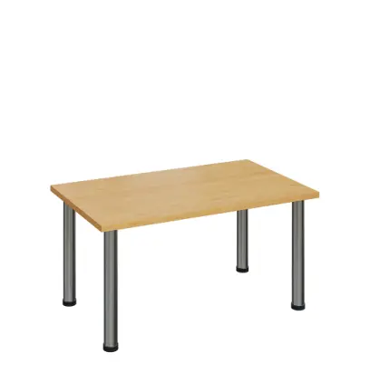 G-43 Konferenční stolek 1000 x 600 mm, deska 25 mm, javor horský / nohy chrom