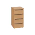 SIN 2 - 44Z kancelářská skříň, 4-zásuvková, 770x400x400, buk royal