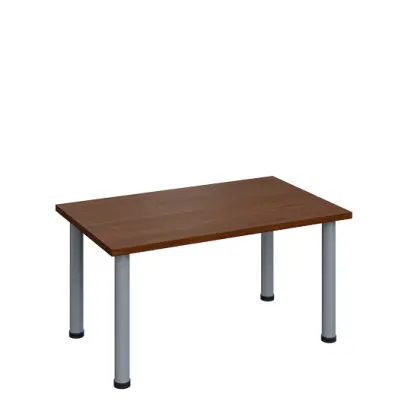 G-43 Konferenční stolek 1000 x 600 mm, deska 25 mm, ořech královský / nohy stříbrné RAL9006