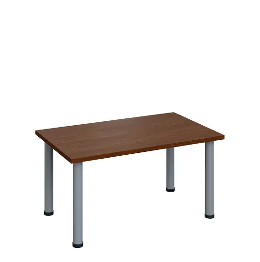 G-43 Konferenční stolek 1000 x 600 mm, deska 25 mm, ořech královský / nohy stříbrné RAL9006