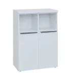 SIN 3 - 8DN2 kancelářská skříň, 2-dveřová/nika, 1120x800x400, bílá