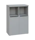 SIN 3 - 8DN2 kancelářská skříň, 2-dveřová/nika, 1120x800x400, šedá