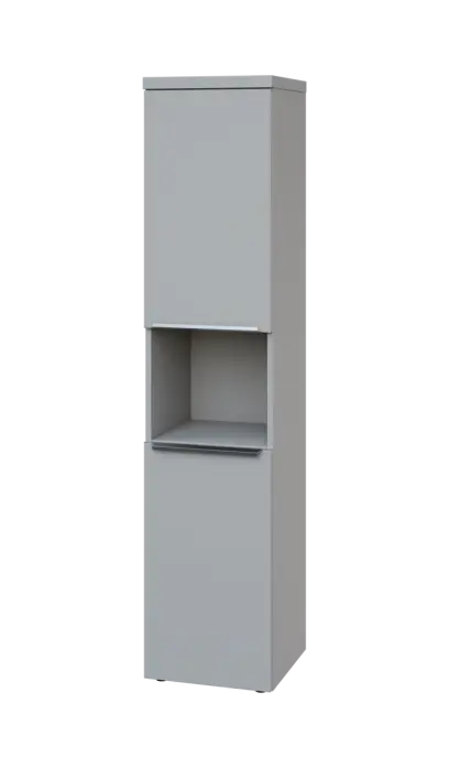 SIN 5 - 42DN kancelářská skříň, 2-dveřová/nika, levá, 1820x400x400, šedá