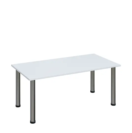 G-43 Konferenční stolek 1200 x 600 mm, deska 18 mm, bílá / nohy chrom